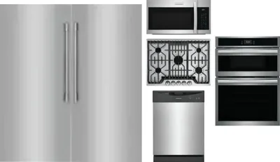 6 Piece Package Includes Refrigerator, Freezer, Cooktop, Wall Oven, Microwave And Dishwasher