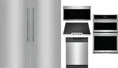 6 Piece Package Includes Refrigerator, Freezer, Cooktop, Wall Oven, Microwave And Dishwasher