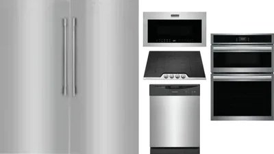 6 Piece Package Includes Refrigerator, Freezer, Cooktop, Wall Oven, Microwave And Dishwasher