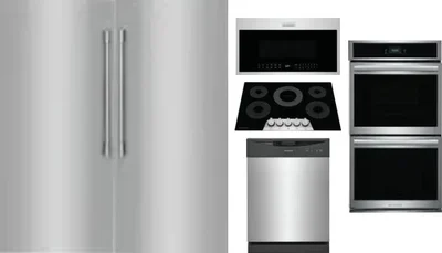 6 Piece Package Includes Refrigerator, Freezer, Cooktop, Wall Oven, Microwave And Dishwasher