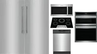 6 Piece Package Includes Refrigerator, Freezer, Cooktop, Wall Oven, Microwave And Dishwasher