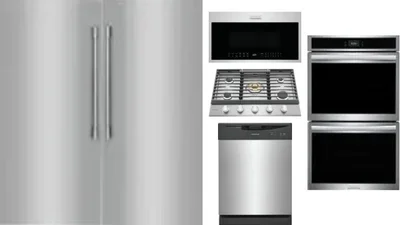 6 Piece Package Includes Refrigerator, Freezer, Cooktop, Wall Oven, Microwave And Dishwasher