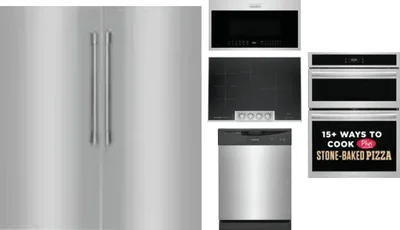 6 Piece Package Includes Refrigerator, Freezer, Cooktop, Wall Oven, Microwave And Dishwasher