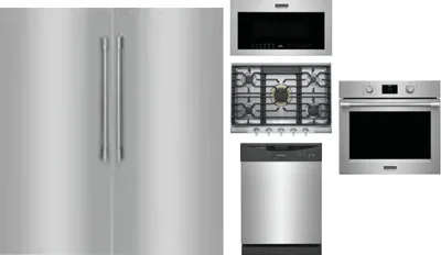 6 Piece Package Includes Refrigerator, Freezer, Cooktop, Wall Oven, Microwave And Dishwasher
