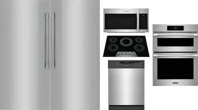 6 Piece Package Includes Refrigerator, Freezer, Cooktop, Wall Oven, Microwave And Dishwasher