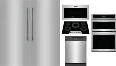 6 Piece Package Includes Refrigerator, Freezer, Cooktop, Wall Oven, Microwave And Dishwasher