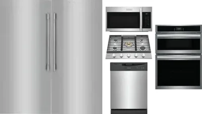 6 Piece Package Includes Refrigerator, Freezer, Cooktop, Wall Oven, Microwave And Dishwasher