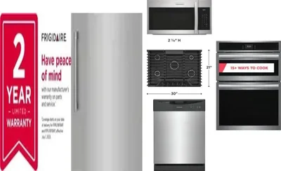 6 Piece Package Includes Refrigerator, Freezer, Cooktop, Wall Oven, Microwave And Dishwasher