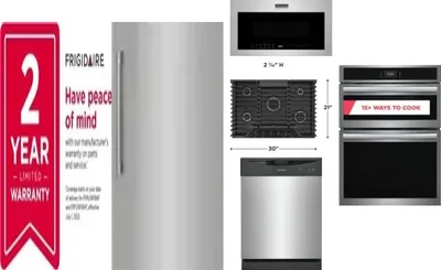 6 Piece Package Includes Refrigerator, Freezer, Cooktop, Wall Oven, Microwave And Dishwasher