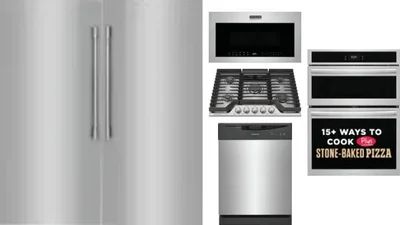 6 Piece Package Includes Refrigerator, Freezer, Cooktop, Wall Oven, Microwave And Dishwasher