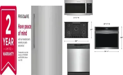6 Piece Package Includes Refrigerator, Freezer, Cooktop, Wall Oven, Microwave And Dishwasher