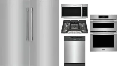 6 Piece Package Includes Refrigerator, Freezer, Cooktop, Wall Oven, Microwave And Dishwasher