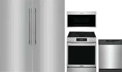 5 Piece Package Includes Refrigerator, Freezer, Range, Microwave And Dishwasher