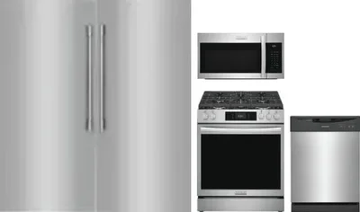 5 Piece Package Includes Refrigerator, Freezer, Range, Microwave And Dishwasher
