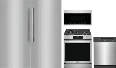 5 Piece Package Includes Refrigerator, Freezer, Range, Microwave And Dishwasher