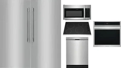6 Piece Package Includes Refrigerator, Freezer, Cooktop, Wall Oven, Microwave And Dishwasher