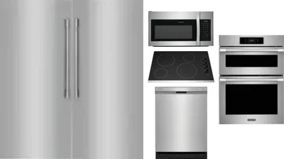 6 Piece Package Includes Refrigerator, Freezer, Cooktop, Wall Oven, Microwave And Dishwasher