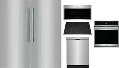 6 Piece Package Includes Refrigerator, Freezer, Cooktop, Wall Oven, Microwave And Dishwasher