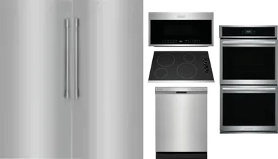 6 Piece Package Includes Refrigerator, Freezer, Cooktop, Wall Oven, Microwave And Dishwasher