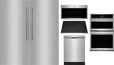 6 Piece Package Includes Refrigerator, Freezer, Cooktop, Wall Oven, Microwave And Dishwasher