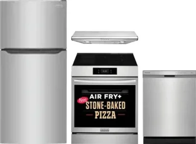 4 Piece Package Includes Refrigerator, Range, Hood And Dishwasher