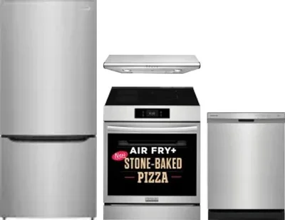 4 Piece Package Includes Refrigerator, Range, Hood And Dishwasher