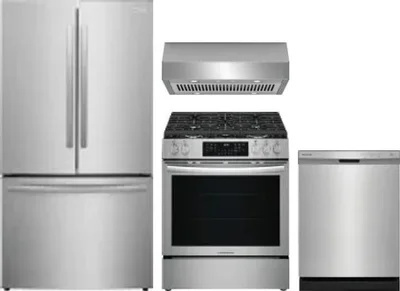 4 Piece Package Includes Refrigerator, Range, Hood And Dishwasher