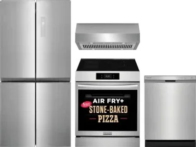 4 Piece Package Includes Refrigerator, Range, Hood And Dishwasher