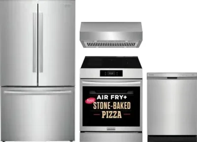 4 Piece Package Includes Refrigerator, Range, Hood And Dishwasher