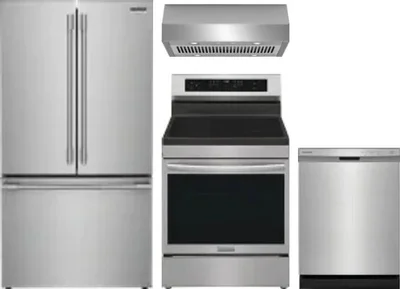 4 Piece Package Includes Refrigerator, Range, Hood And Dishwasher