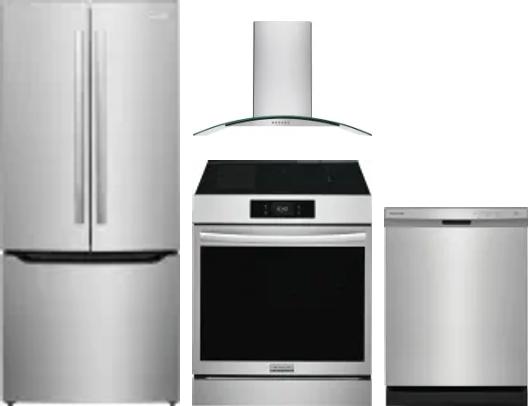 4 Piece Package Includes Refrigerator, Range, Hood And Dishwasher