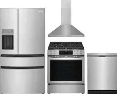 4 Piece Package Includes Refrigerator, Range, Hood And Dishwasher