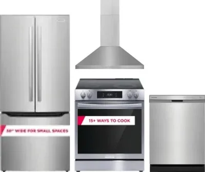 4 Piece Package Includes Refrigerator, Range, Hood And Dishwasher
