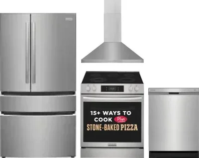 4 Piece Package Includes Refrigerator, Range, Hood And Dishwasher