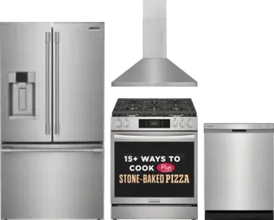 4 Piece Package Includes Refrigerator, Range, Hood And Dishwasher