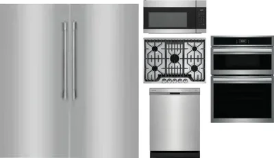 6 Piece Package Includes Refrigerator, Freezer, Cooktop, Wall Oven, Microwave And Dishwasher
