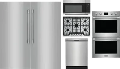 6 Piece Package Includes Refrigerator, Freezer, Cooktop, Wall Oven, Microwave And Dishwasher
