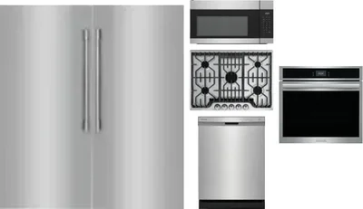 6 Piece Package Includes Refrigerator, Freezer, Cooktop, Wall Oven, Microwave And Dishwasher
