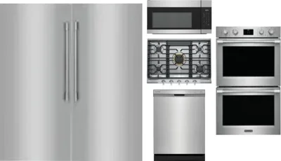 6 Piece Package Includes Refrigerator, Freezer, Cooktop, Wall Oven, Microwave And Dishwasher