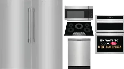 6 Piece Package Includes Refrigerator, Freezer, Cooktop, Wall Oven, Microwave And Dishwasher