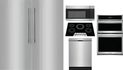 6 Piece Package Includes Refrigerator, Freezer, Cooktop, Wall Oven, Microwave And Dishwasher