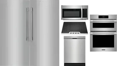 6 Piece Package Includes Refrigerator, Freezer, Cooktop, Wall Oven, Microwave And Dishwasher