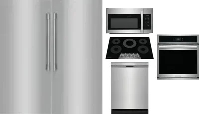 6 Piece Package Includes Refrigerator, Freezer, Cooktop, Wall Oven, Microwave And Dishwasher