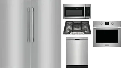 6 Piece Package Includes Refrigerator, Freezer, Cooktop, Wall Oven, Microwave And Dishwasher