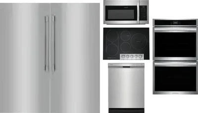 6 Piece Package Includes Refrigerator, Freezer, Cooktop, Wall Oven, Microwave And Dishwasher