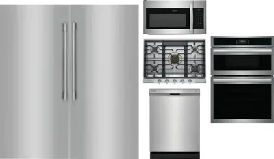 6 Piece Package Includes Refrigerator, Freezer, Cooktop, Wall Oven, Microwave And Dishwasher