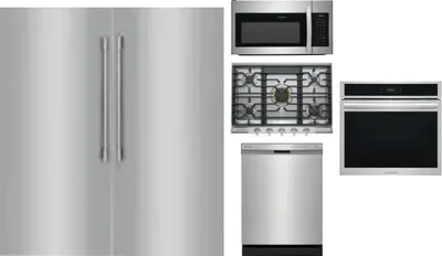 6 Piece Package Includes Refrigerator, Freezer, Cooktop, Wall Oven, Microwave And Dishwasher