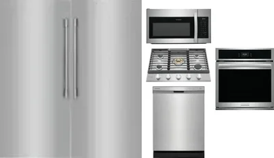 6 Piece Package Includes Refrigerator, Freezer, Cooktop, Wall Oven, Microwave And Dishwasher