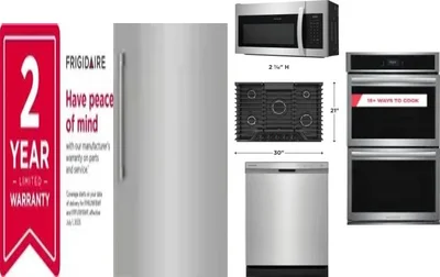 6 Piece Package Includes Refrigerator, Freezer, Cooktop, Wall Oven, Microwave And Dishwasher