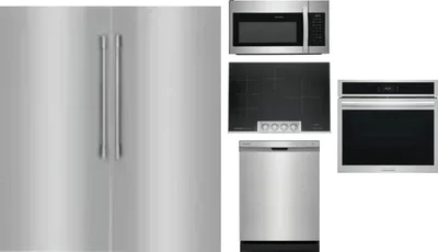 6 Piece Package Includes Refrigerator, Freezer, Cooktop, Wall Oven, Microwave And Dishwasher
